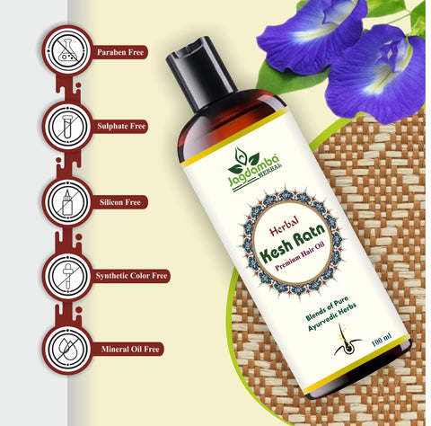 Kesh Ratna Hair Oil - Ultimate Nourishment for Strong, Smooth, and Youthful Hair